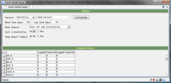 MVB Integrator Multi Factor Regression Input