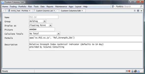 RSI 14 Day Configuration